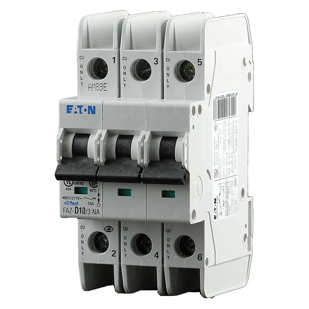 Eaton FAZ-C35/3-NA 3P Miniature Circuit Breaker 35A 277/480VAC