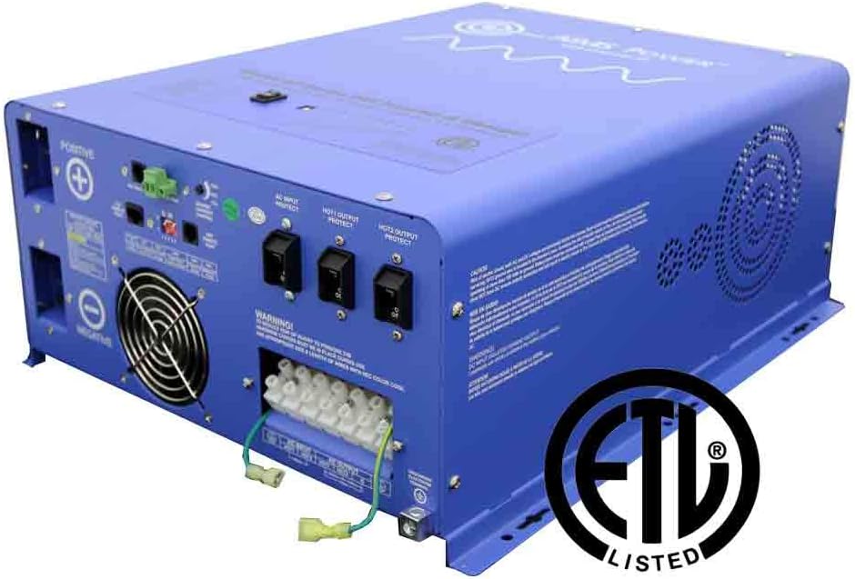 AIMS Power 4000 W / 12000W Peak Pure Sine Inverter Charger 24Vdc/240Vac Input to 120/240Vac Split Phase Output UL 458/1012/1741 CSA