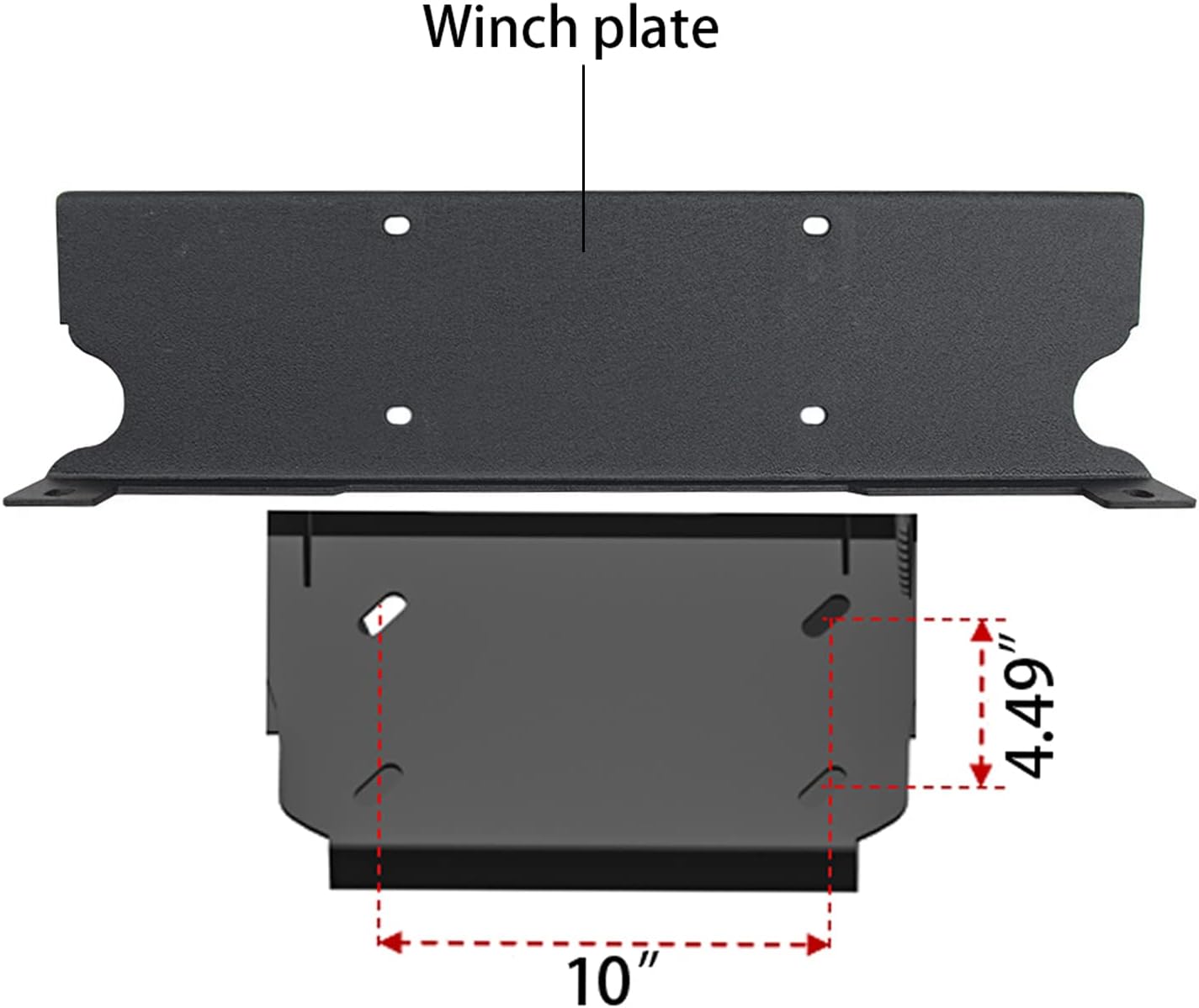 Tioyar Front and Rear Bumper with Winch Plate and 6 LED Lights and Front Grille and D-Rings fit 2007-2018 Wrangler JK&JKU (Texture Black)