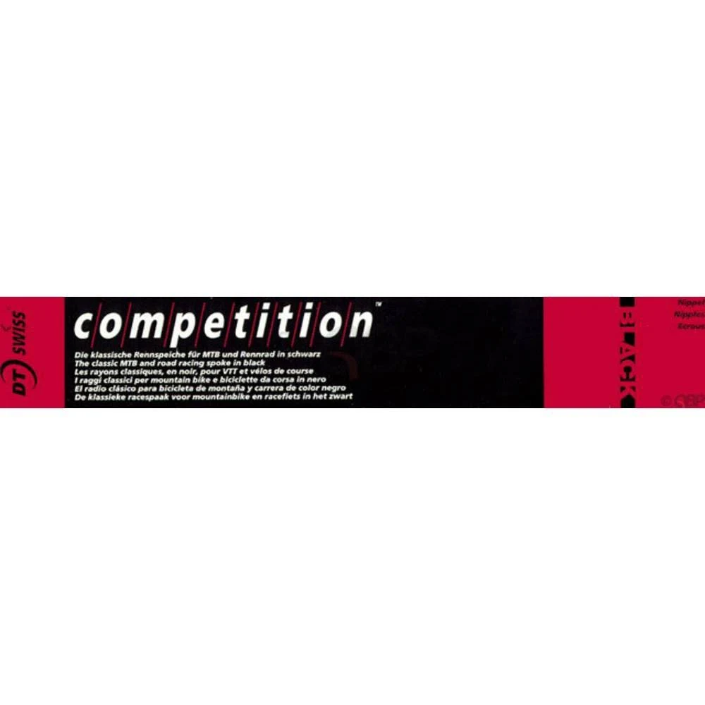 DT Swiss Competition 2.0/1.8 191mm Black Spokes Box of 72
