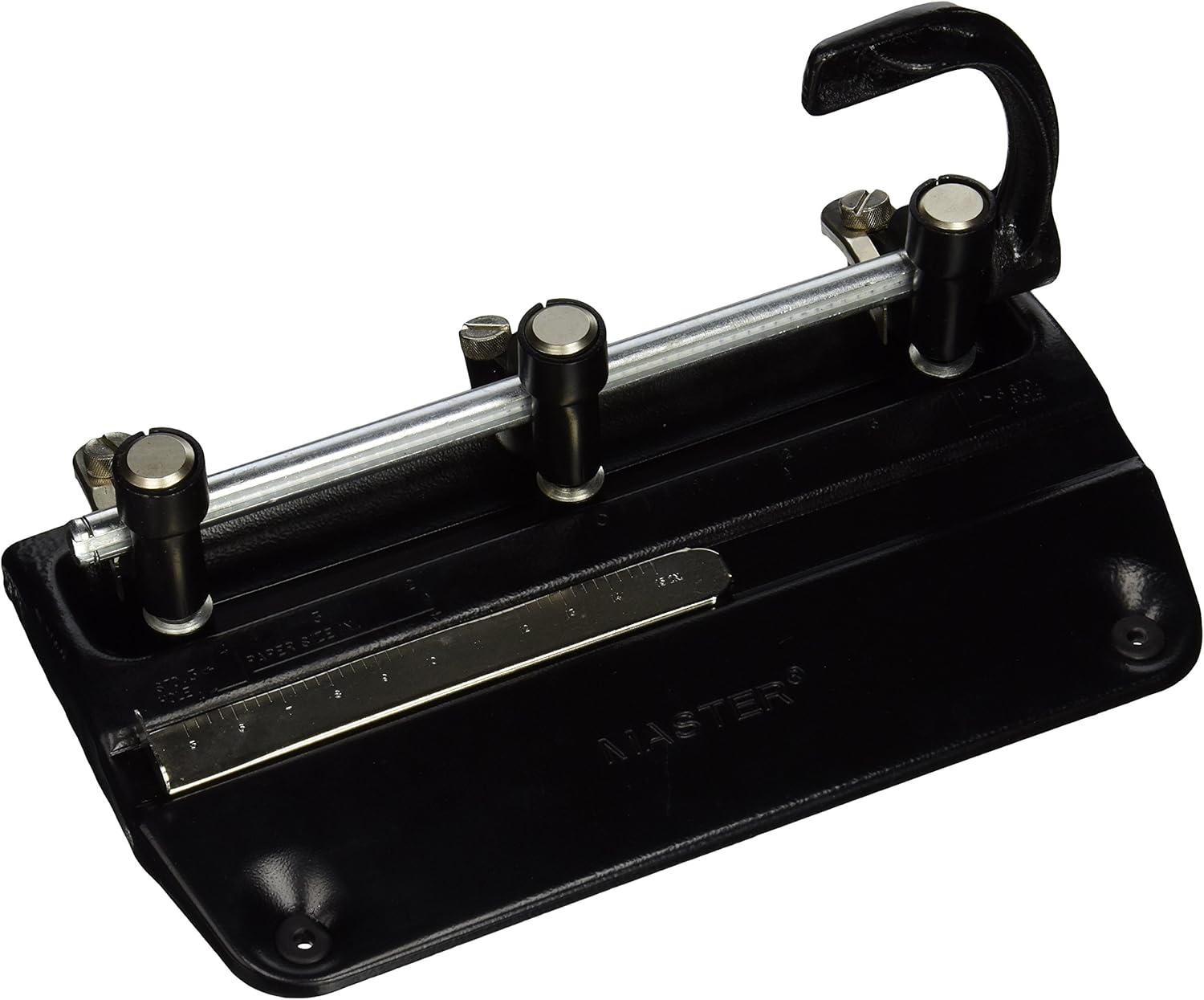 Master Adjustable 32-Sheet 3-Hole Punch, Adjustable 13/32 Inches Punch Heads, Black (MAT5340B)