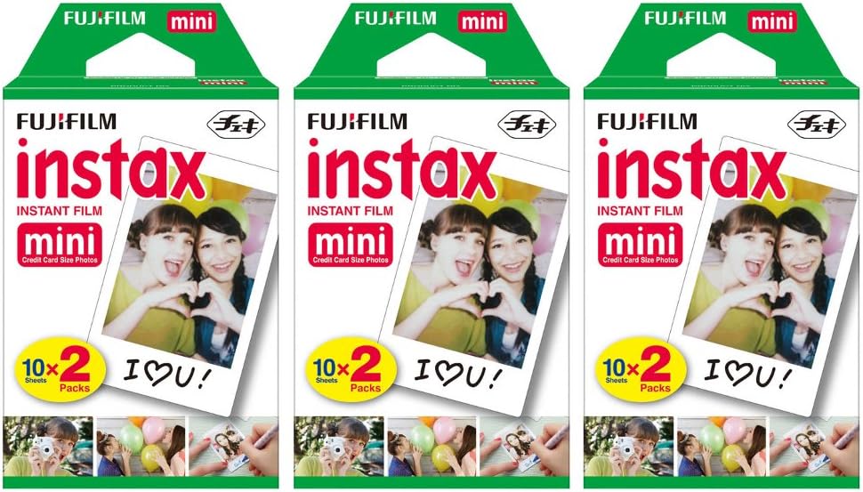 Fujifilm Instax Mini Instant Film (3 Twin Packs, 60 Total Pictures) for Instax Cameras Pack of 2