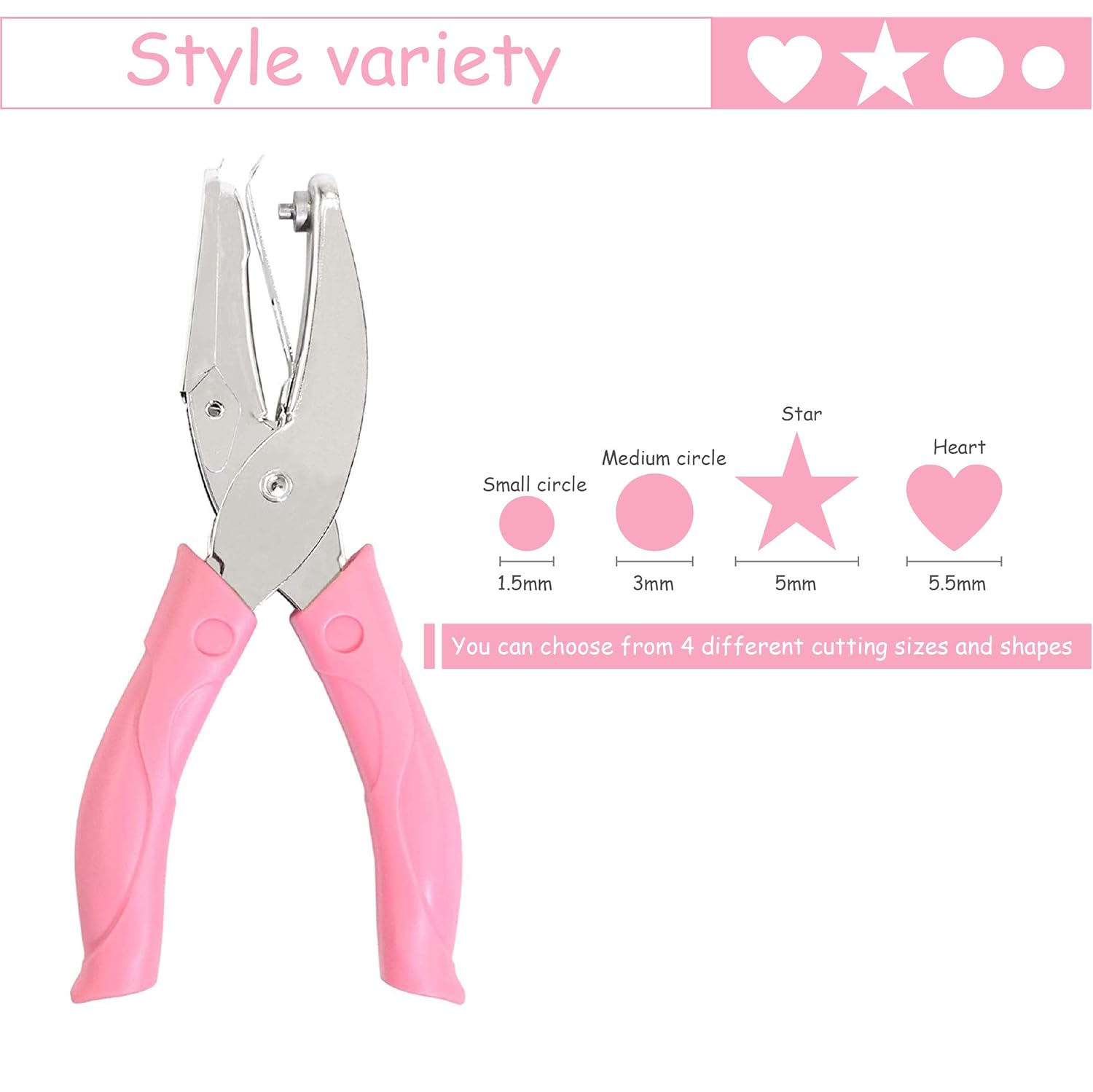 2 Pack 1/4 Inch Small Hole Punch with Soft-Handled for Tags