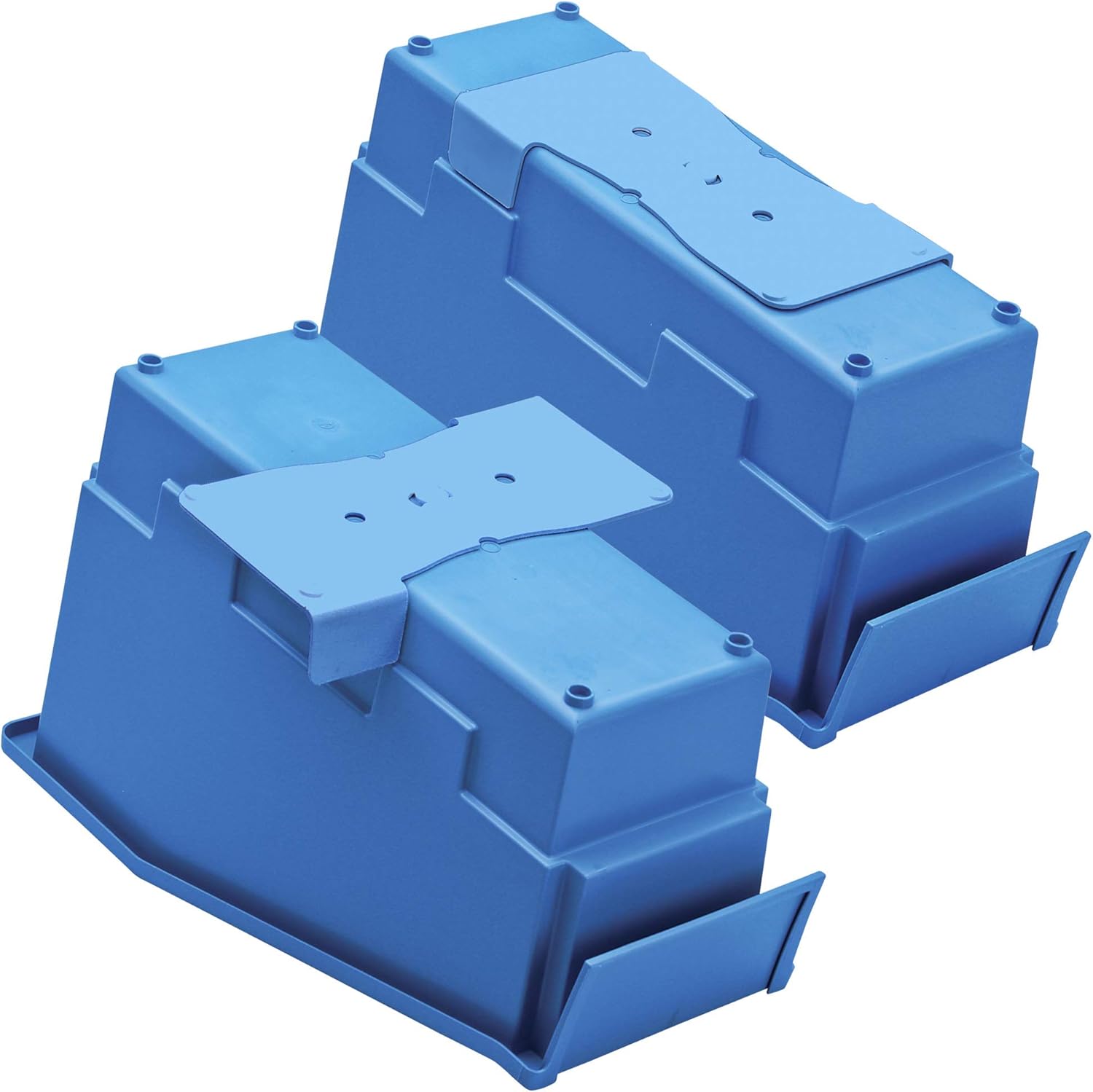 Really Good Stuff Non-Tip Book and Binder Holders, 5½” by 13½” by 7¾” (Set of 6, Rainbow) – Home School. Book, Magazine, Folder Bins with Stabilizer Wings and Label Holder – Durable, Won’t Fall Over Pack of 2