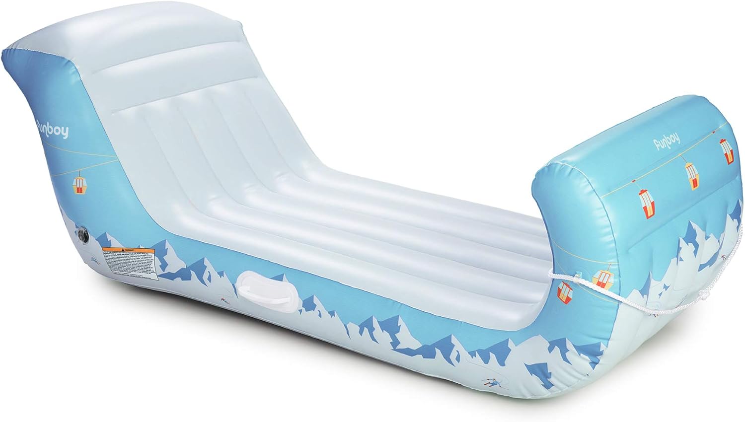 FUNBOY Giant Inflatable Luxury Alpine Mountain Sleigh, Winter Snow Sled, Perfect for Holiday Adventures, Bundle, Pack of 2 Sleighs