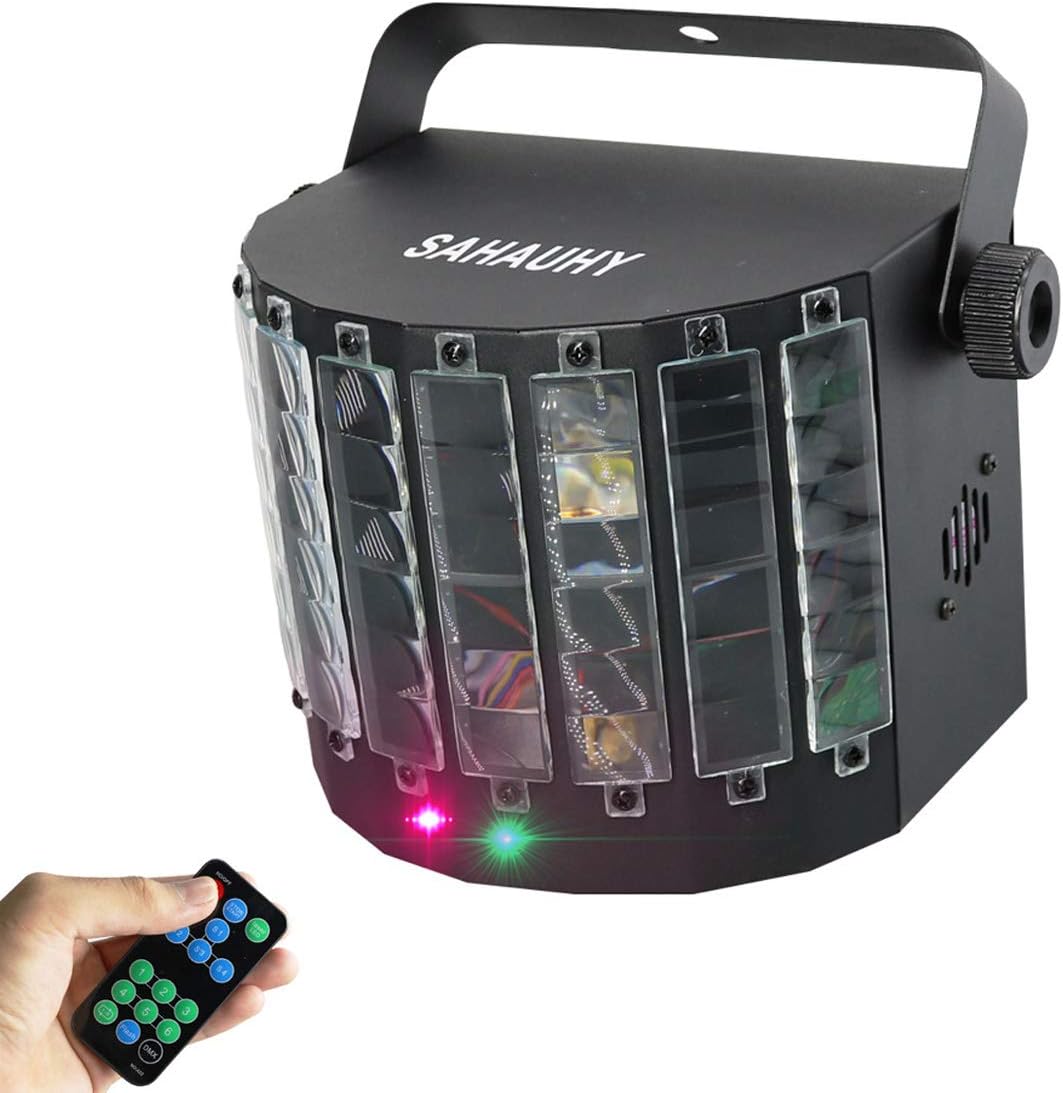 DJ Lights,SAHAUHY 2 in 1 Professional Stage Light Mixed Effect Sound Activated Party Lights by Remote or DMX Control