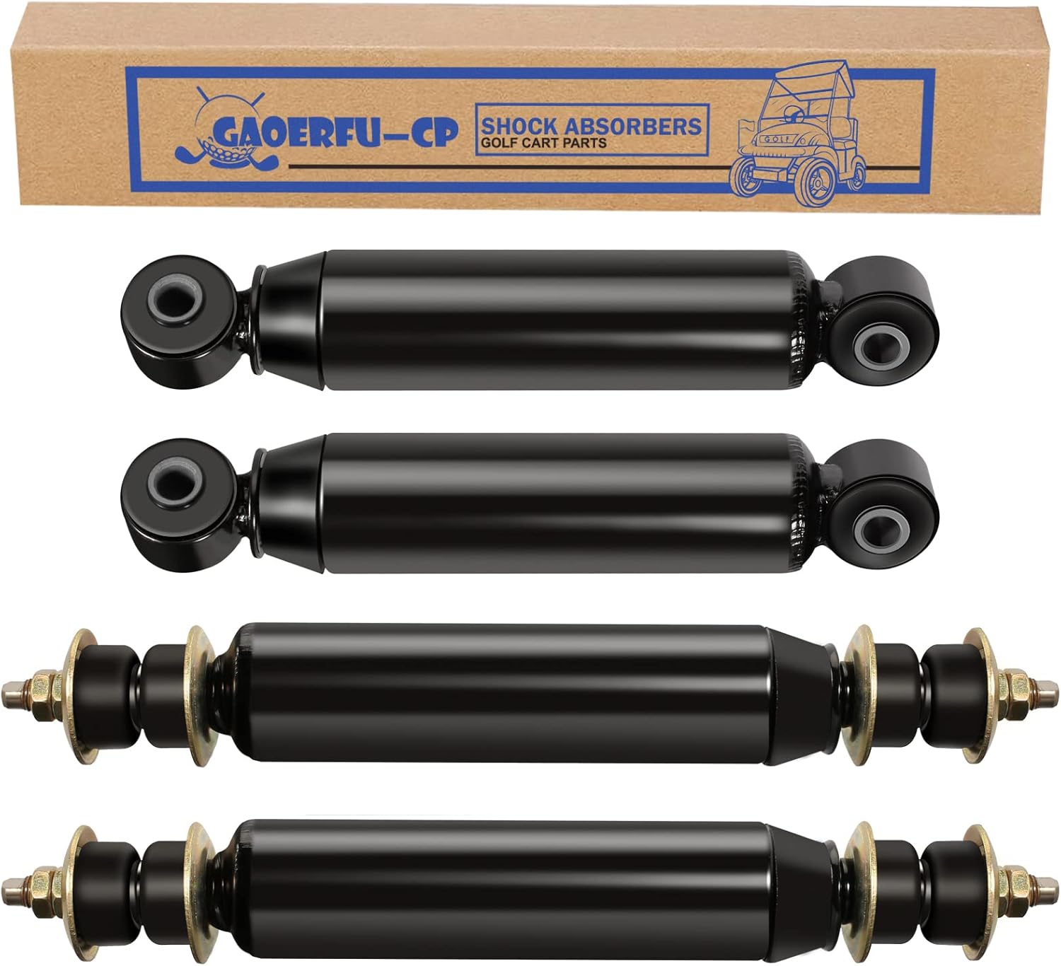 Gaoerfu-CP Club Car DS Shocks Front and Rear Shock Absorbers for Club Car DS G&E 1988-up,Precedent G&E 2004-up,for 88-08 Electric and 97-08 Gas Model, OEM # 1014235, 1014236 （4pcs） Pack of 2