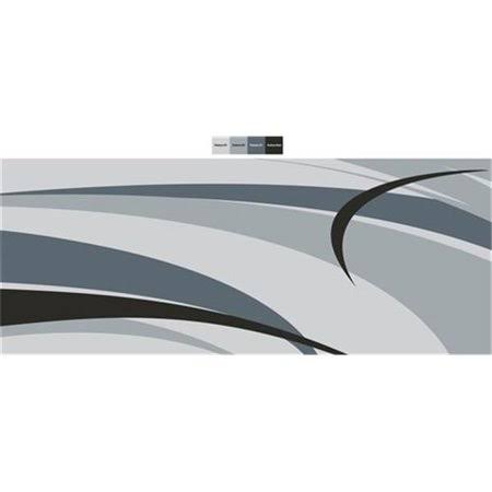 Faulkner 53020 8 x 16 ft. SPX Graphic Patio Mat - Black u0026 Gray