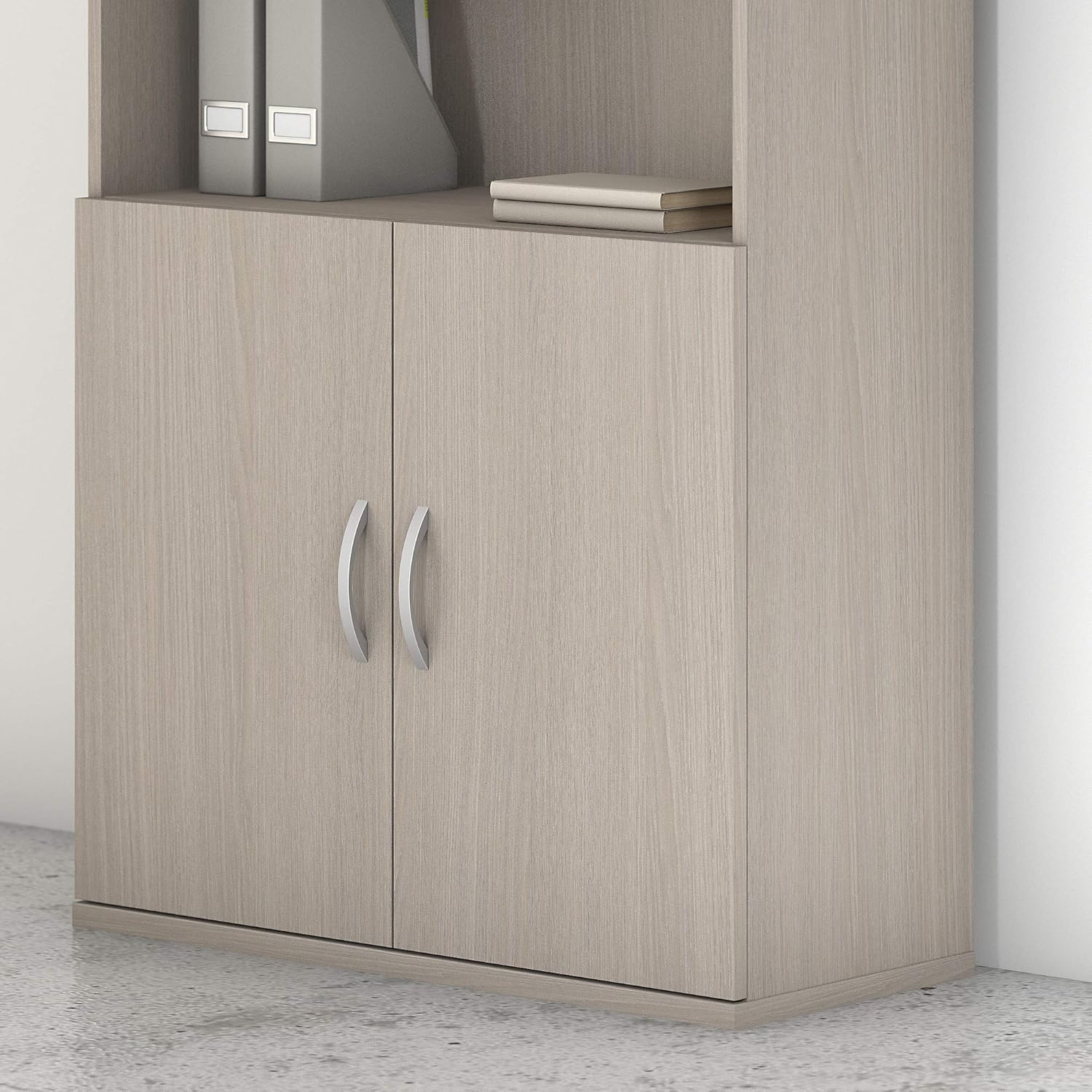 Bush Business Furniture Studio C Bookcase Door Kit, Sand Oak Pack of 2