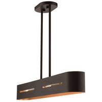 Livex Lighting-4 LT Bronze with Antique Brass Accents Linear Chandelier-45767-07
