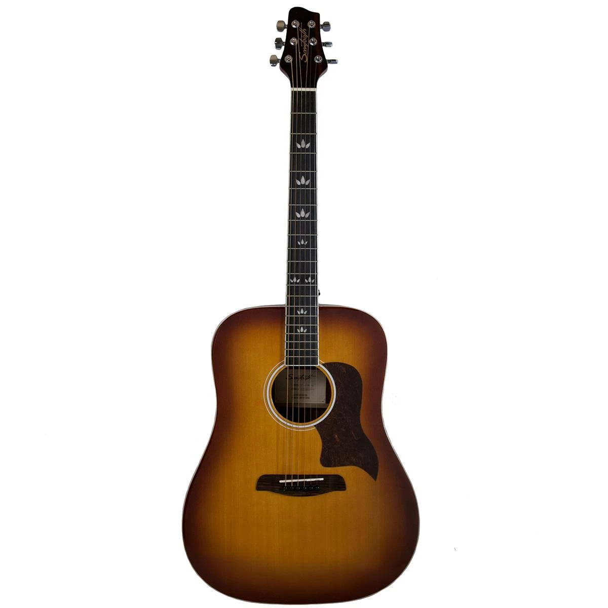 Sawtooth Modern Vintage Dreadnought Acoustic Guitar, Vintage Burst