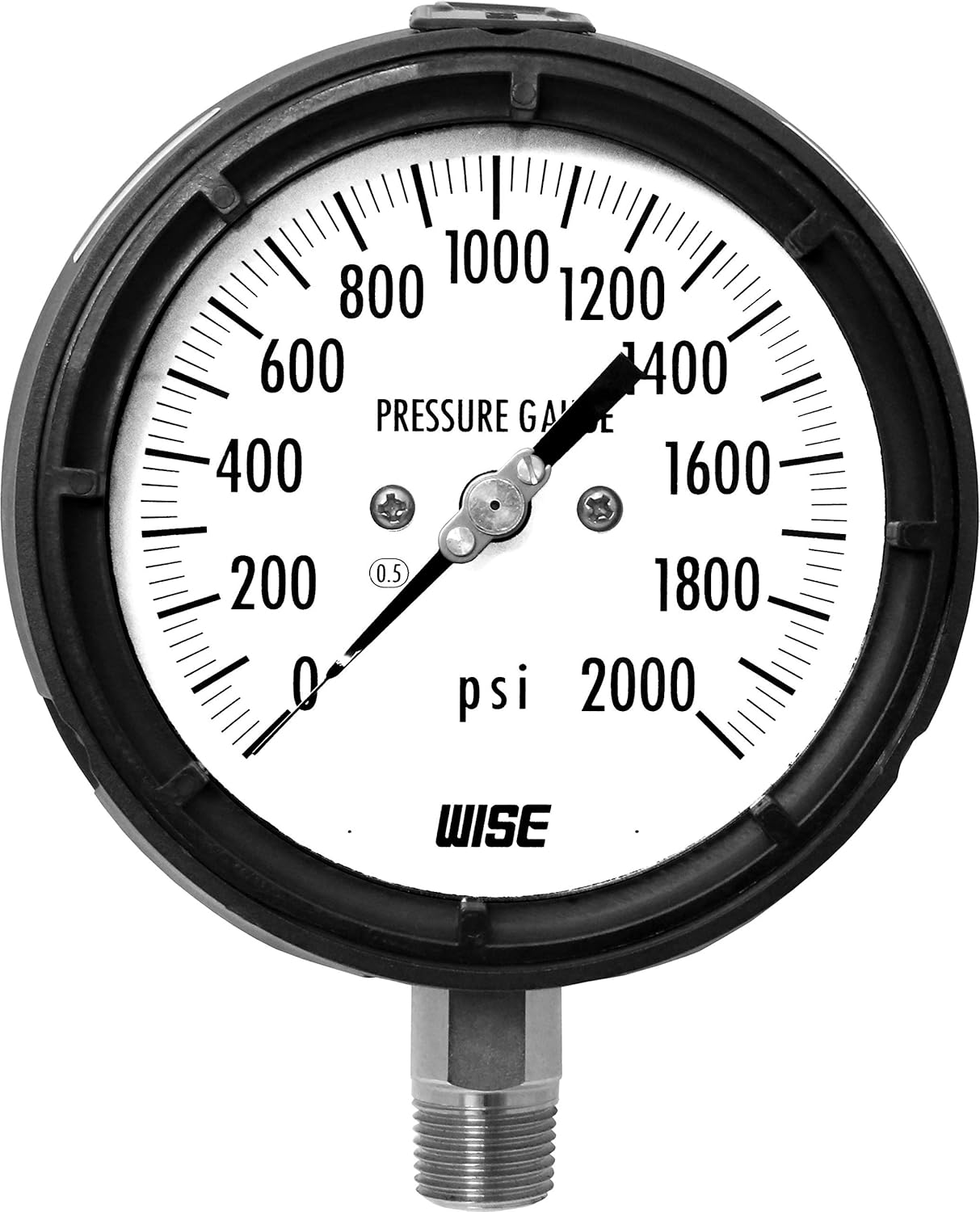 WISE Solid Front Type Pressure Gauge with thermoplastic case P359 125mm(4-1/2