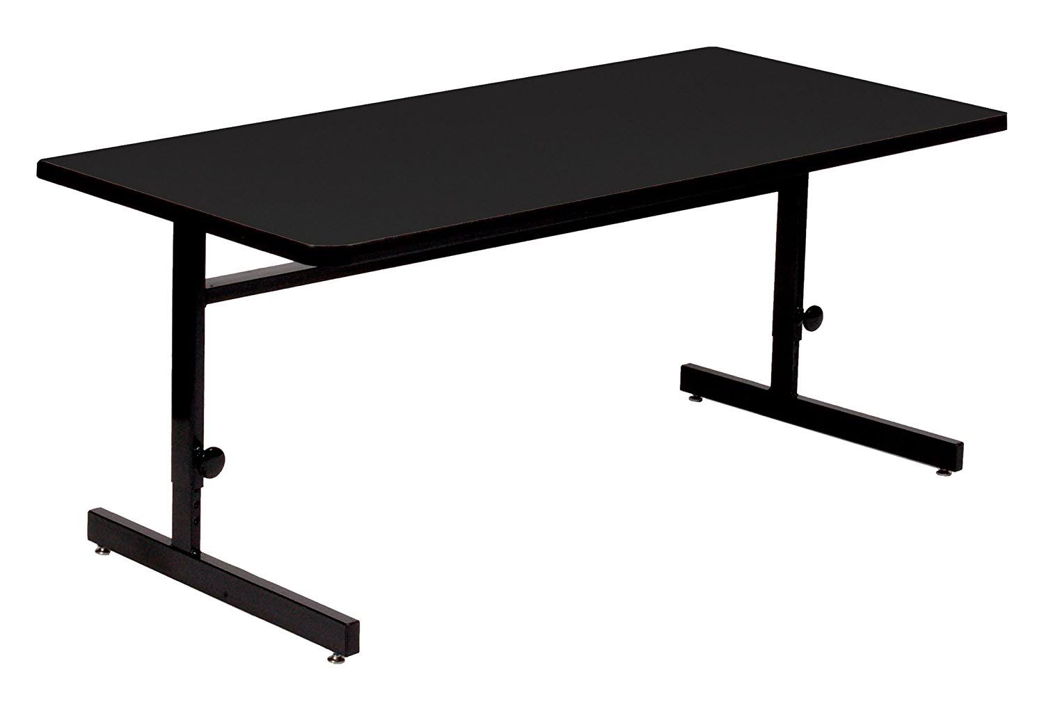 Correll Inc High Pressure Adjustable Height Computer Table (24 in. x 72 in./Black Granite)