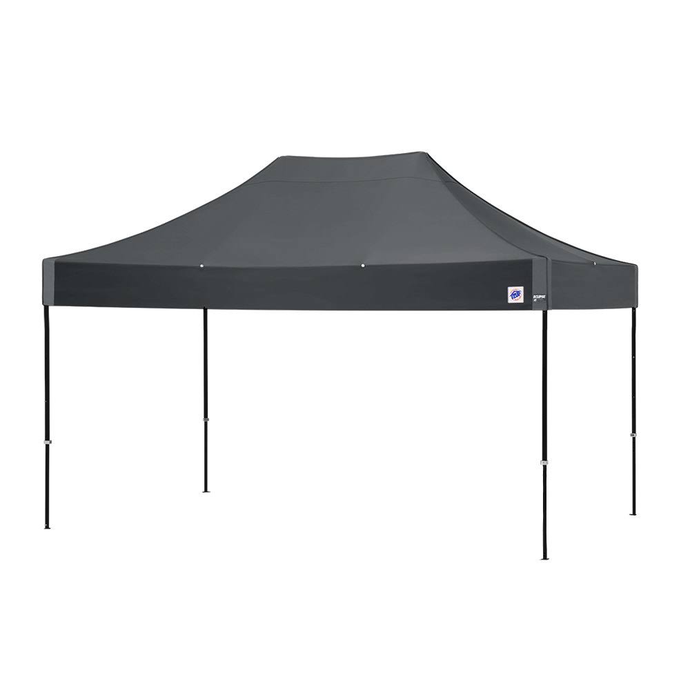E-Z Up EC3STL15KFBKTSG Eclipse Instant Shelter 10& x 15& Steel Gray Canopy with Black Frame