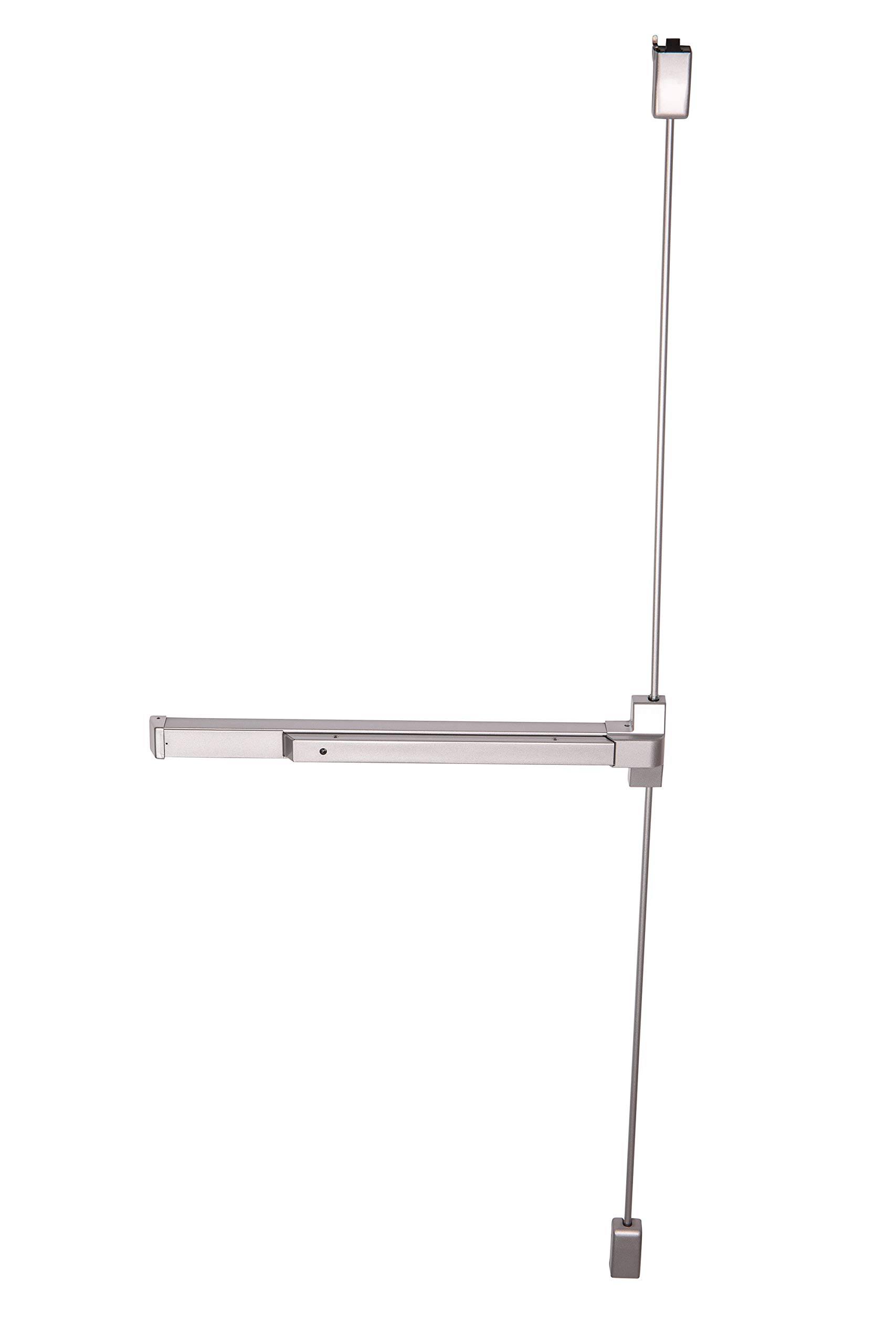 Global Door Controls 36 in Stainless Steel Touch Bar Surface Vertical Rod Exit Device
