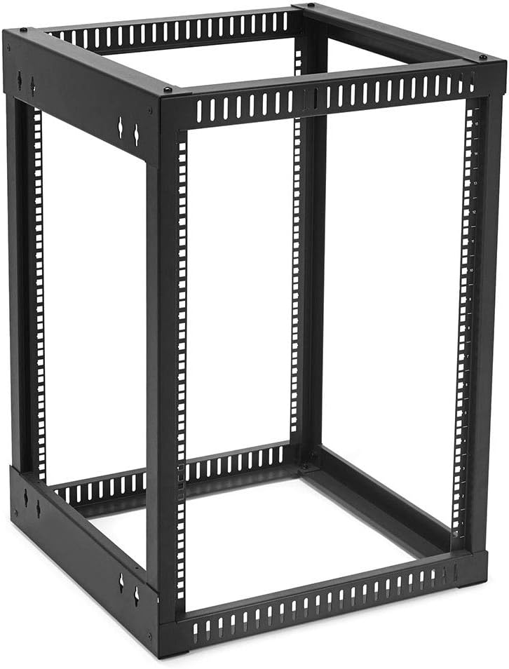 NavePoint 15U Side Load Wall Mount Network Rack, 22-Inch Depth, Wall Mount Equipment, Easy Rear Access to Equipment, Flexible Cable Management, Steel, Assembly and Mounting Hardware Included.