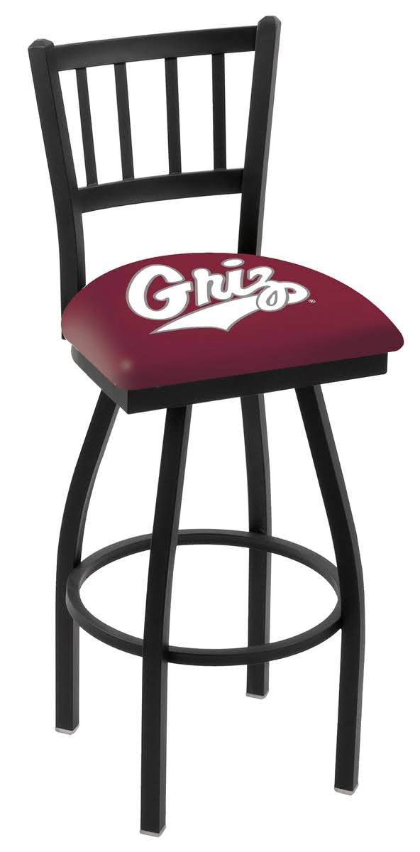 Montana Grizzlies HBS Red Jail Back High Top Swivel Bar Stool Seat Chair (30x22)