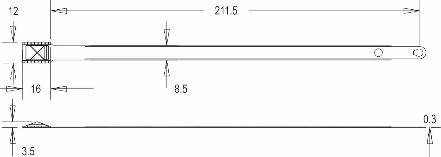 Lot of 8 ½ inches Long Metal Truck and Trailer Flat Head Security Seals - Metal Flat Head Seal – Flat Metal Seals – Flat Metal Seals (400 Pack) Pack of 2
