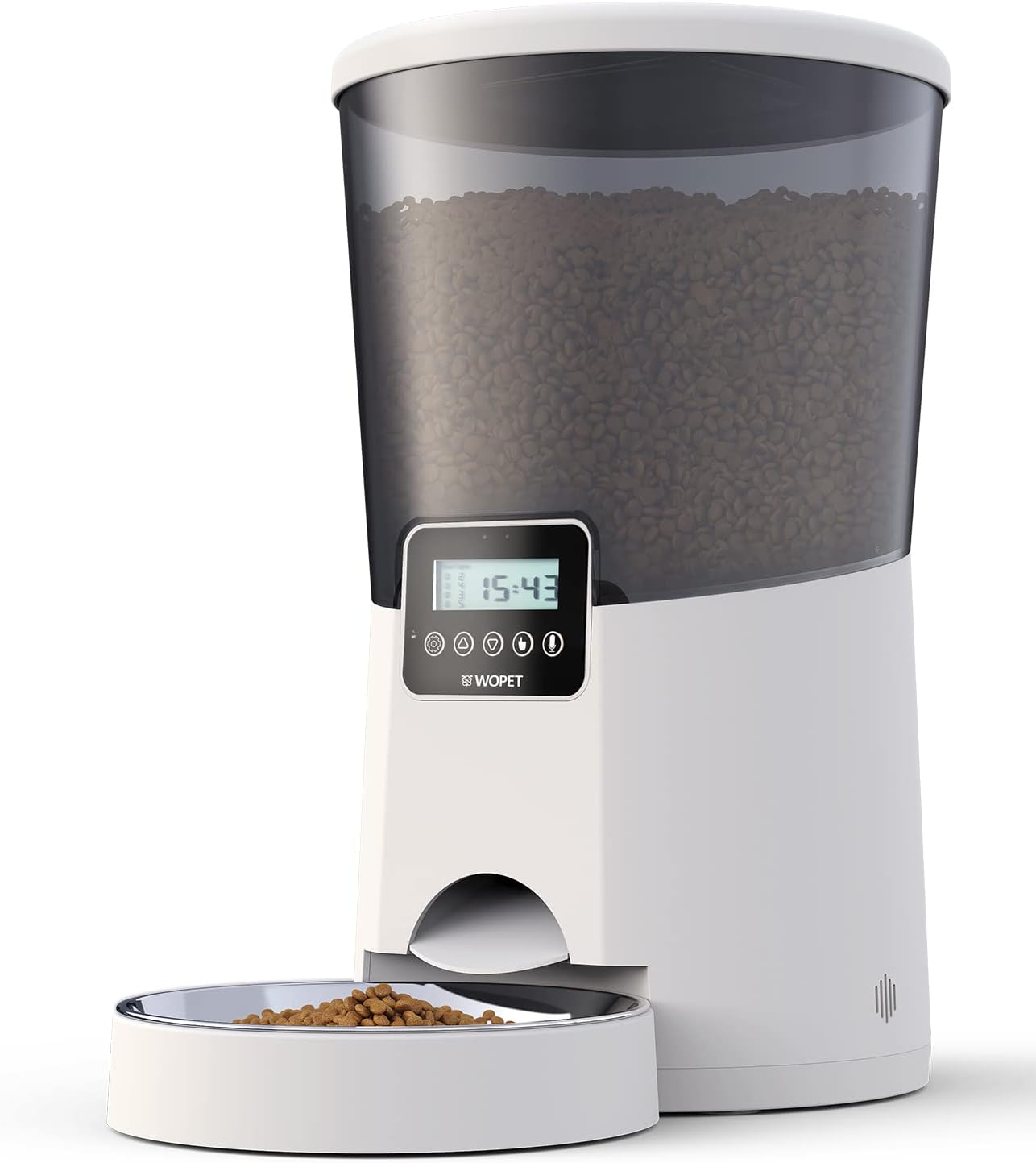 WOPET Automatic Cat Feeder,7L/8L Dog Feeder Pet Food Dispenser with Programmable Timer,Portion Control 1-4 Meals Per Day,Voice Recorder & Dual Power Supply for Cats Dogs Pack of 2