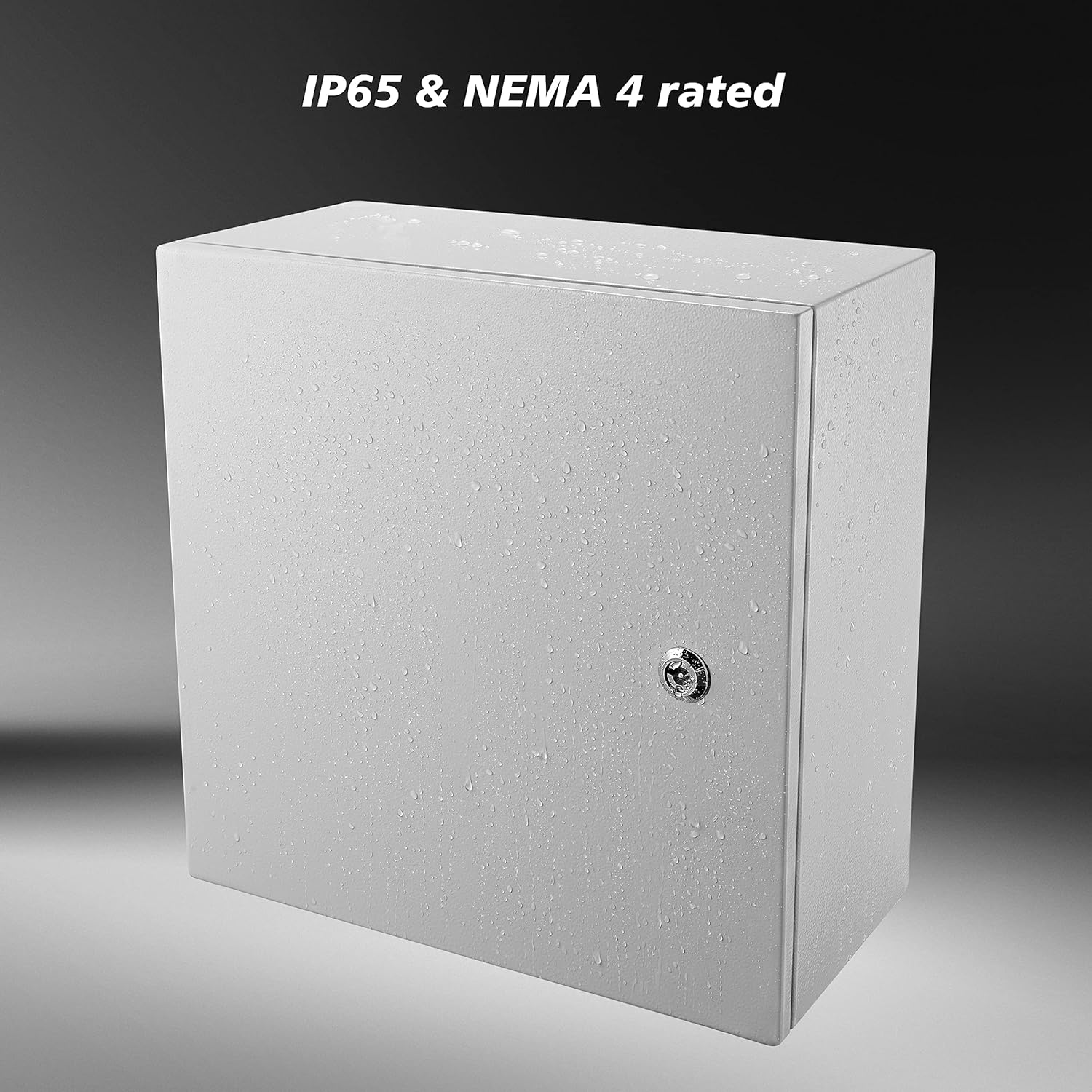 Ordentlich IP65 Weatherproof Metal Box Wall-Mounted Electronic Equipment Enclosure Box with Mounting Plate and Wall Bracket (16'' x 16'' x 8'') Pack of 2