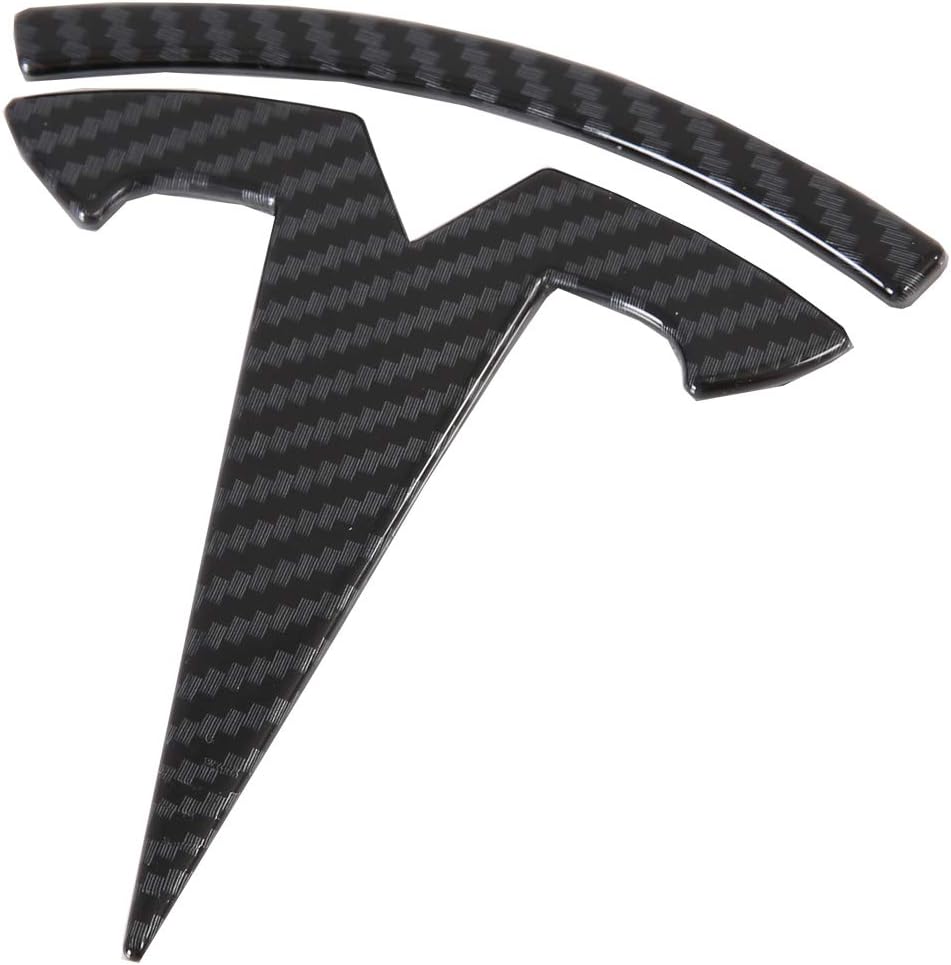 Oubolun Front Grille Insert Trim for Tesla Model X 2016-2020 Car Exterior Accessories ABS Imitation Carbon Fiber Outer Decoration