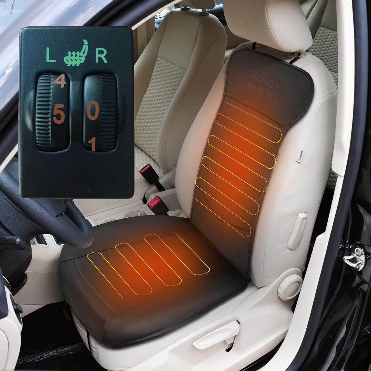 WATERCARBON Seat Heater 22.4×33MM for ToyotaTwo-Seater Switch Size Pack of 2