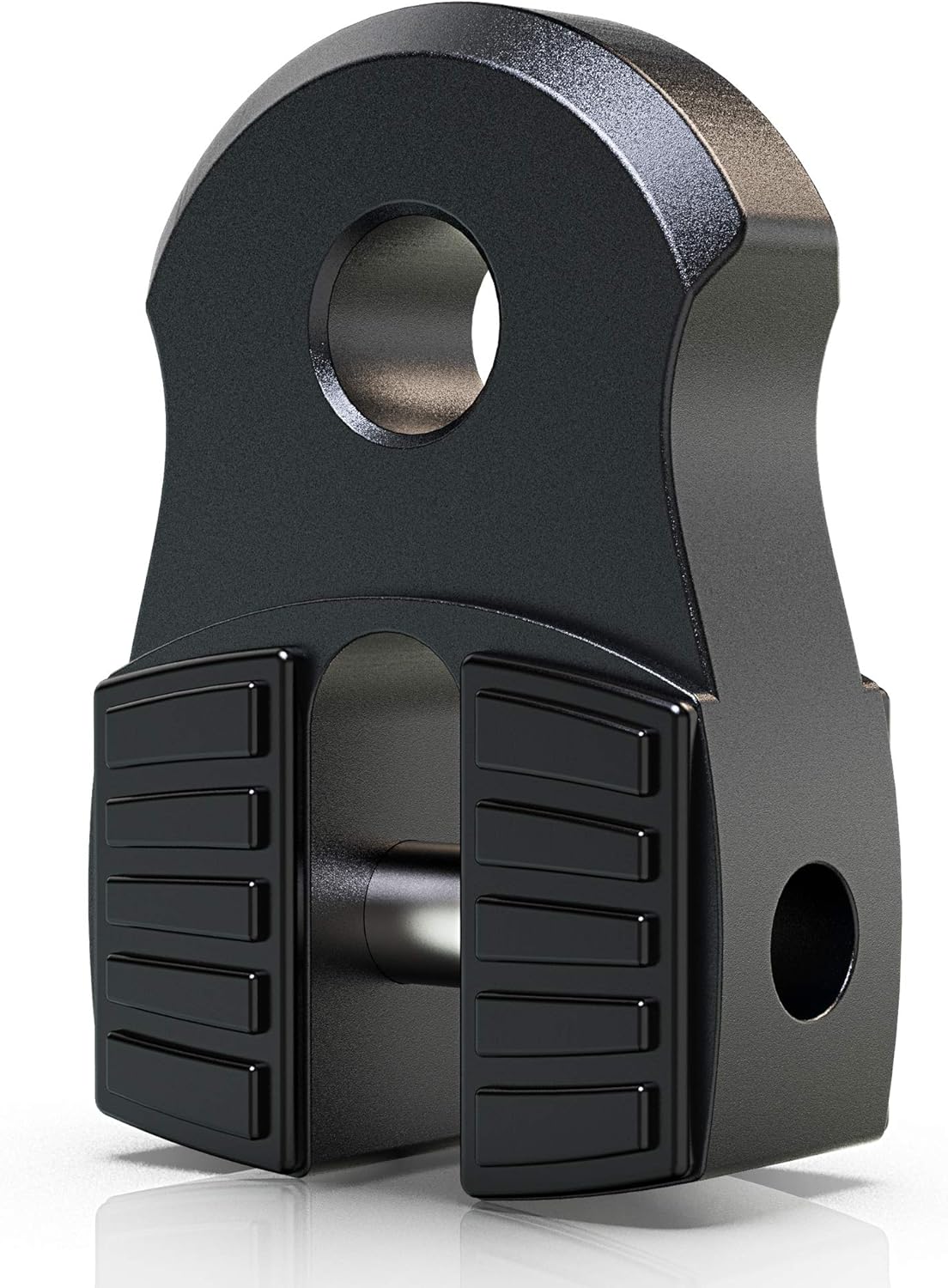 MZS Winch Shackle, Flat Towing Hook Mount with Iron Pin & Rubber Guard - 30,000 LB Capacity Universal Fit for ATV UTV SUV Pickup Trucks Pack of 2