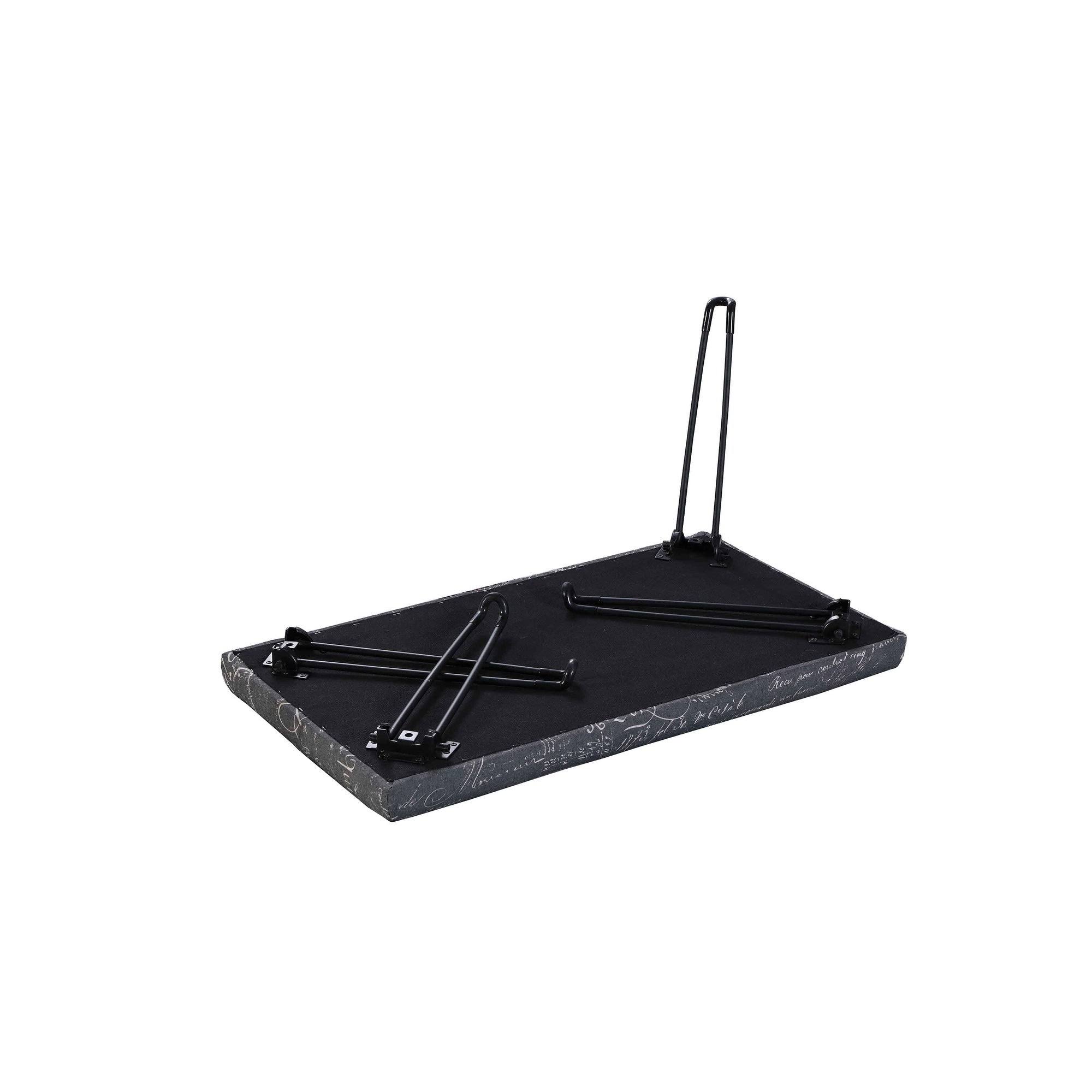 Ore International Old World Backless Accent Seat with Foldable Legs