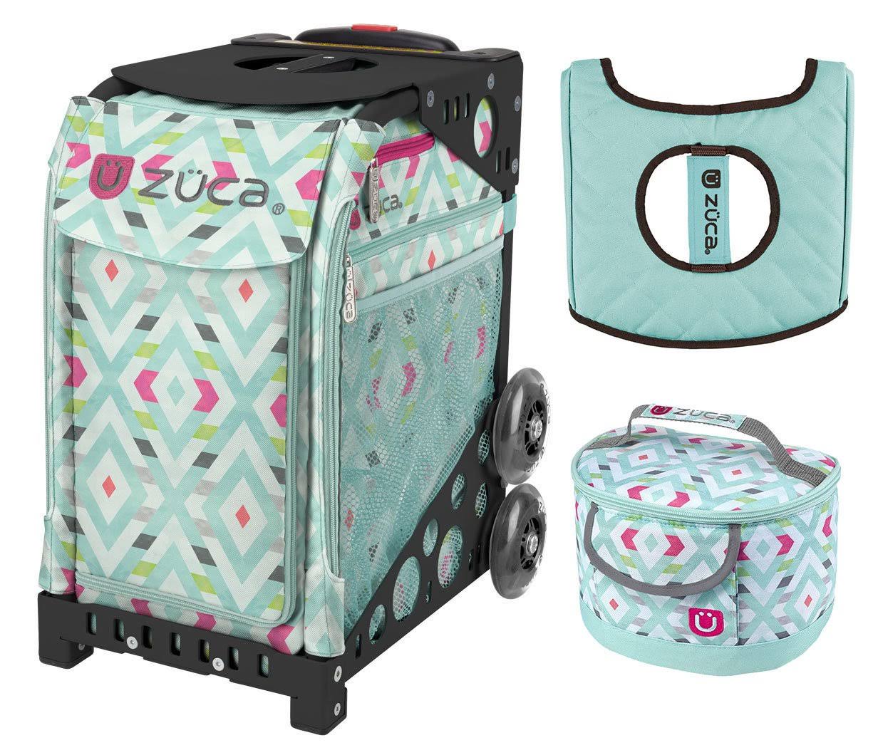 Zuca Sport Bag - Chevron with Gift Lunchbox and Seat Cover , Black