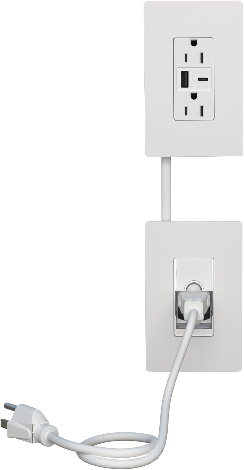 Wiremold Outlet Relocation Kit, Move Outlets Where You Want Them! for Bedrooms, Living Rooms, Offices & More! IWPE-WH Pack of 2