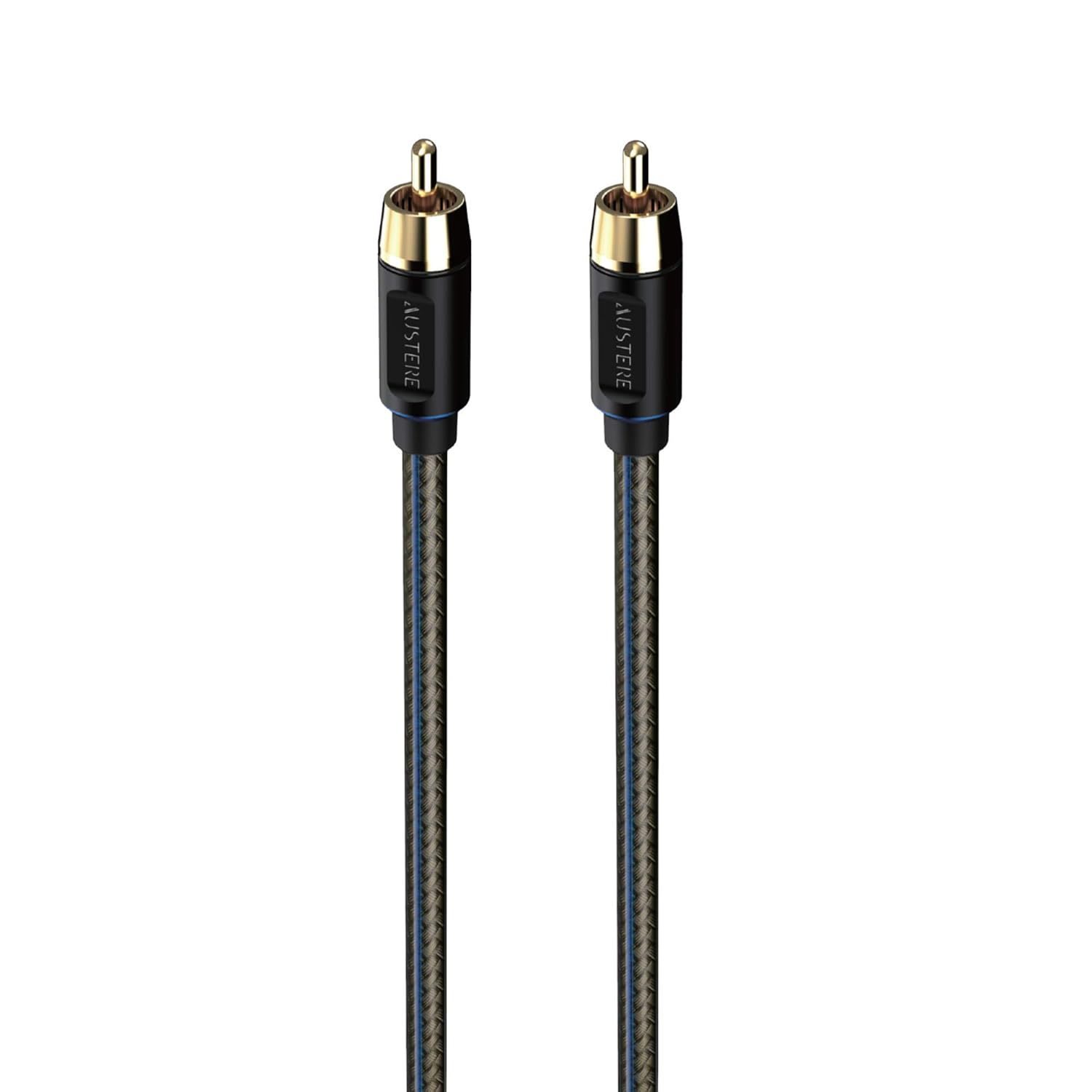 Austere V Series Subwoofer Cable | Premium Audio, Pure Gold Contacts, Copper Shielding, SoftTouch High-Flex Cable and LinkFit Connectors Pack of 2