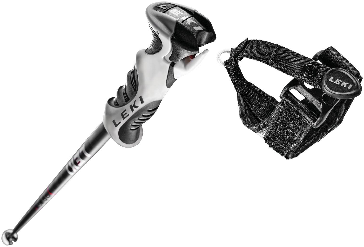 Leki Bold S BLACK-FLUORESCENT Red-White 110 cm