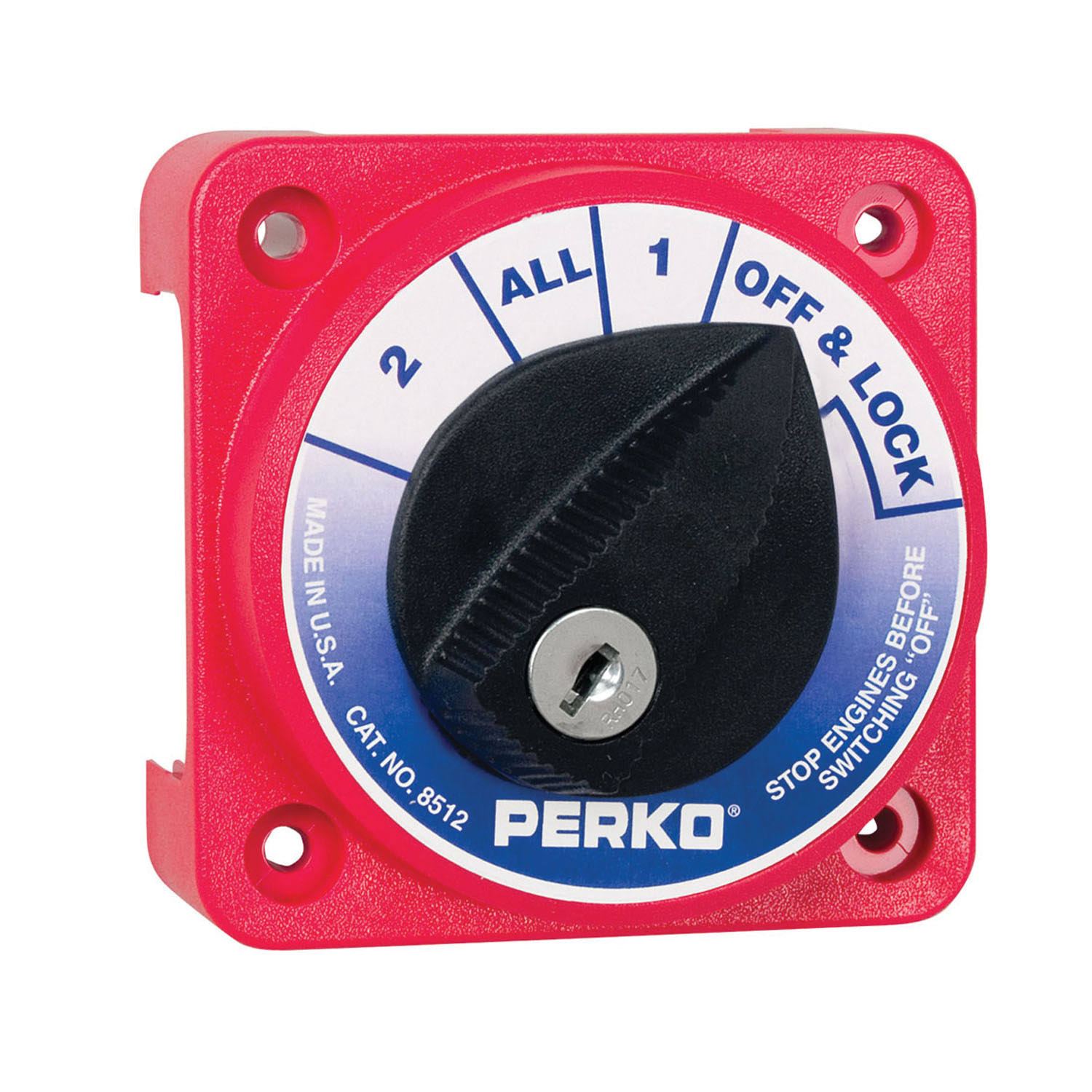 Perko Compact Medium Duty Battery Selector Switch W Key Lock