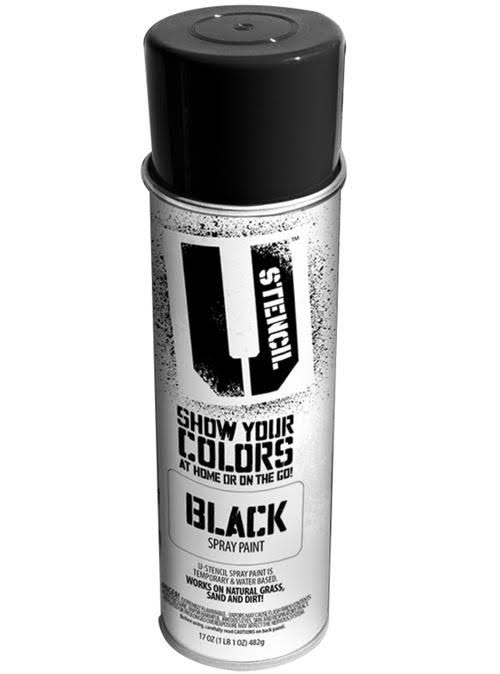 U-Stencil 1682210 17 oz Matte Spray Paint, Black (Pack of 6)