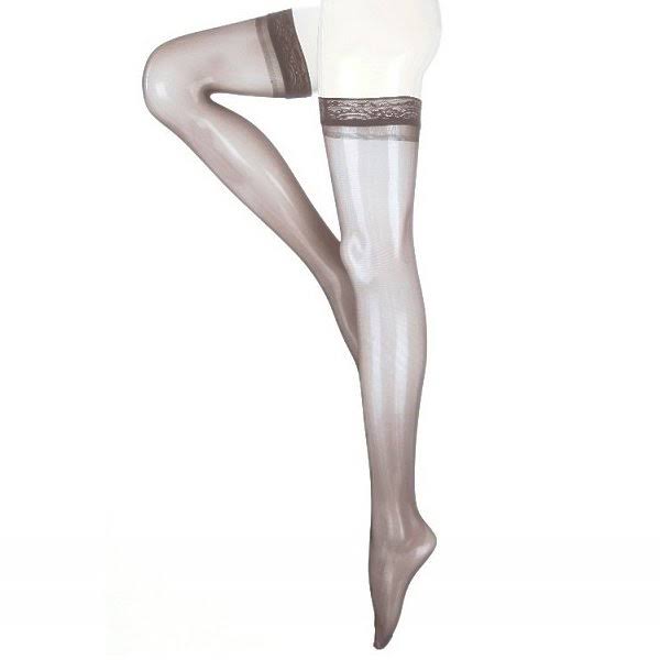 Mediven Sheer and Soft 20-30 mmHg Thigh w/ Lace Silicone Top Band ct Smoke V - A