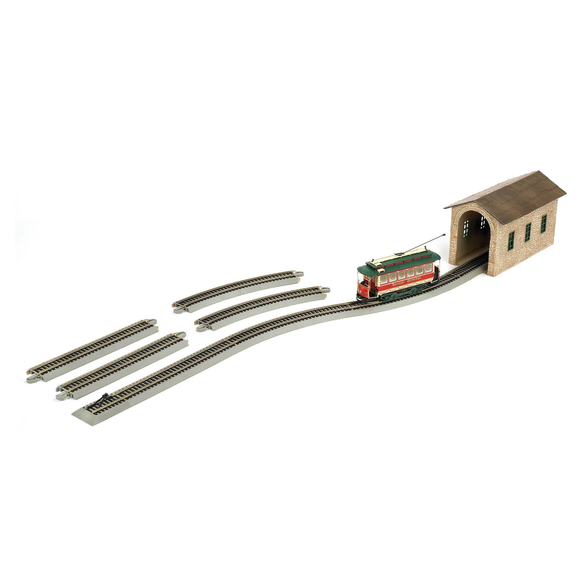 Bachmann Trains On30 Scale Christmas Village Streetcar Train Set