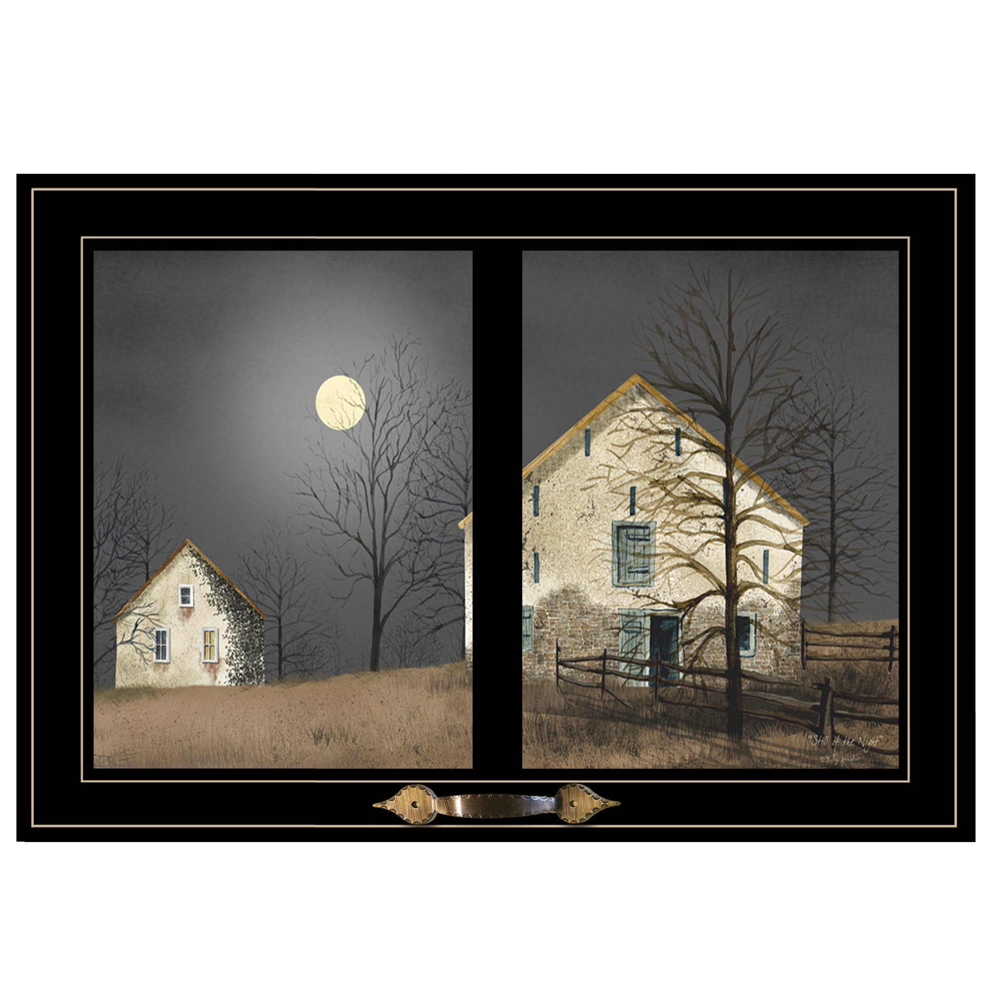 Still of The Night by Billy Jacobs, Ready to Hang Framed Print, Black Window-Style Frame