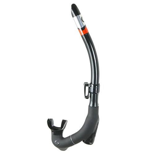 Gull Super Bullet Black Silicone Snorkel, Black