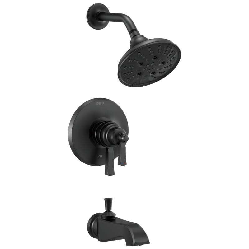 Delta T17456-BL Dorval Monitor 17 Tub/Shower TRIM, Matte Black