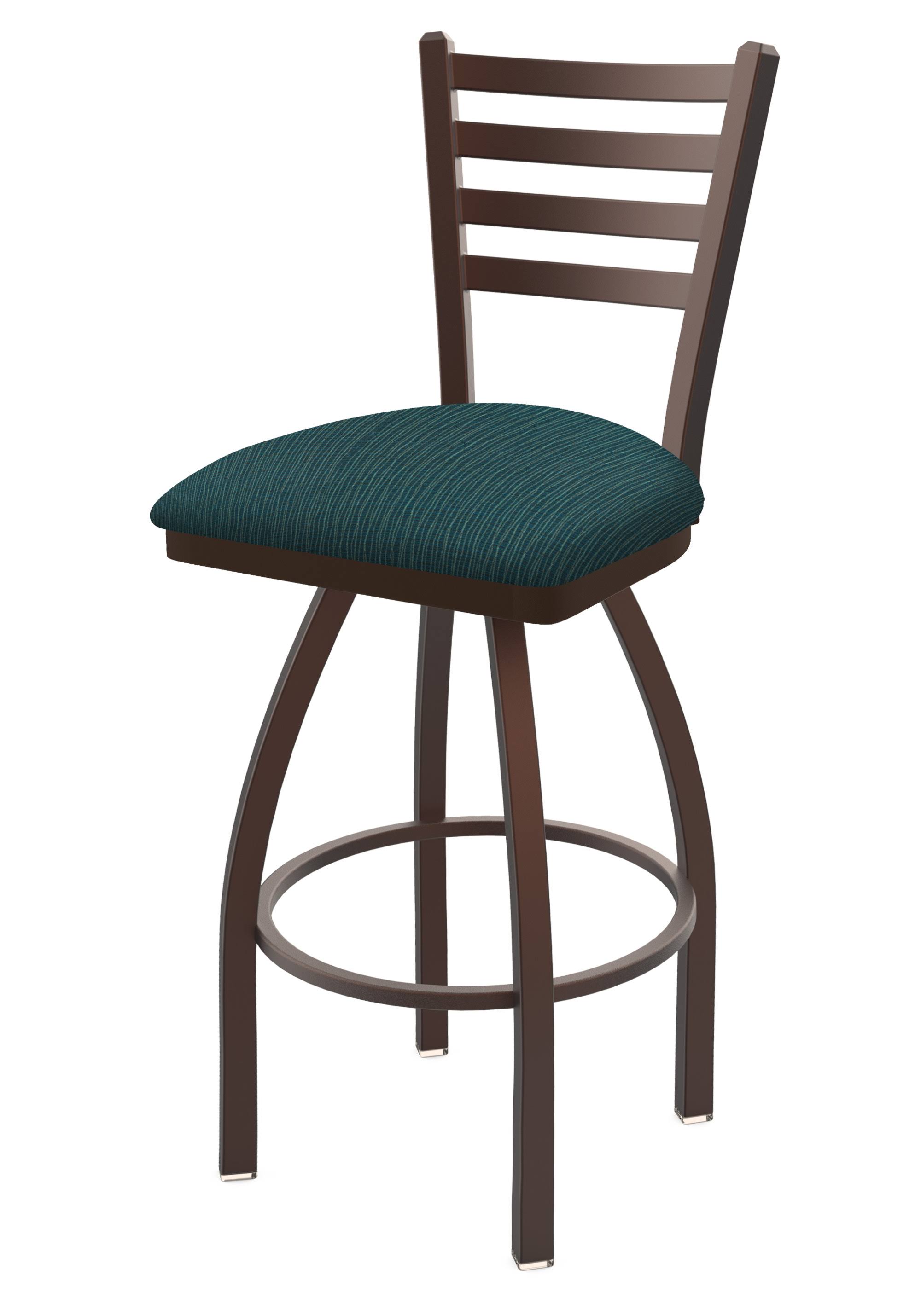 Holland Bar Stool 410 Jackie 30x22 Swivel Bar Stool with Bronze Finish and Graph Tidal Seat