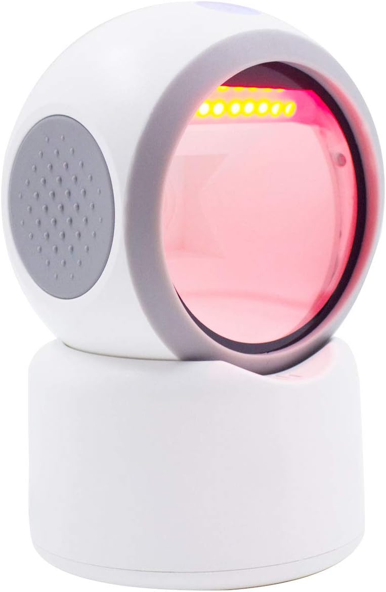 Alacrity 2D 1D QR Desktop Barcode Scanner, Omnidirectional Hands Free USB Wired Barcode Reader, Capture Codes on Screen, 3300DW, Black Pack of 2