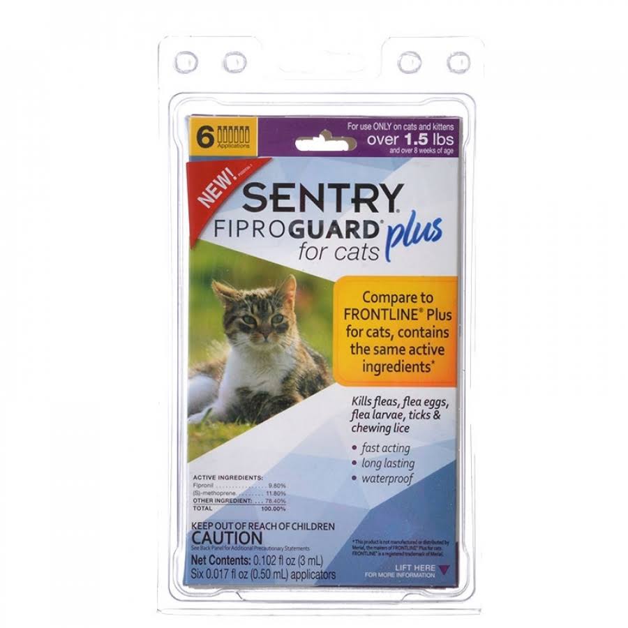 Sentry Fiproguard Plus for Cats Kittens - Bulk - 18 Doses - (3 x 6 Pack)