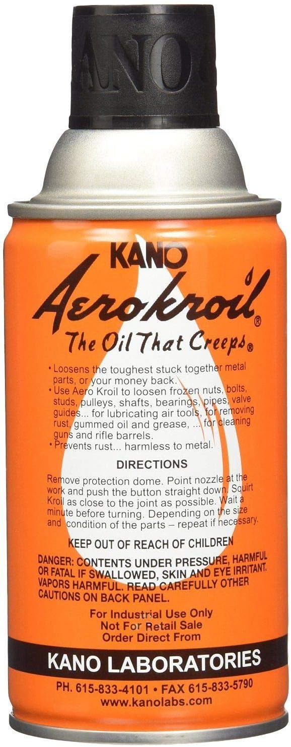 Kano Aerokroil Penetrating Oil, 10 oz. aerosol, PACK OF 2 (AEROKROIL-2) Pack of 2