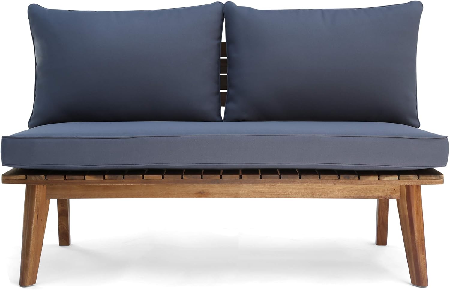 Christopher Knight Home 306424 Boyle Outdoor Acacia Wood Loveseat, Teak Finish/Gray