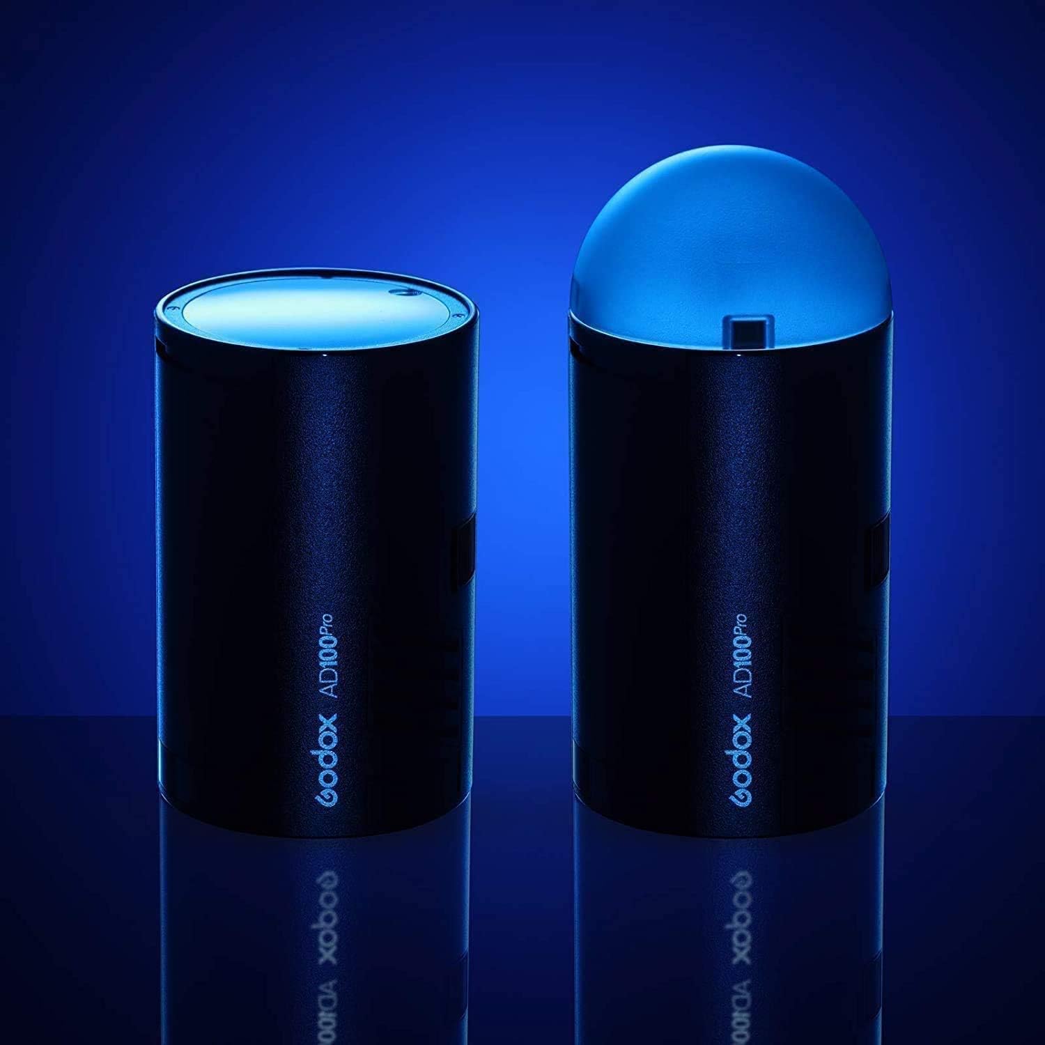 Godox 2X AD100Pro kit2 with AK-R1 Round Head Accessories Kit,WB100 Battery,Godox UBL-085S UBL-085T Umbrella,Godox CB20 Carrying Bag,Light Stand