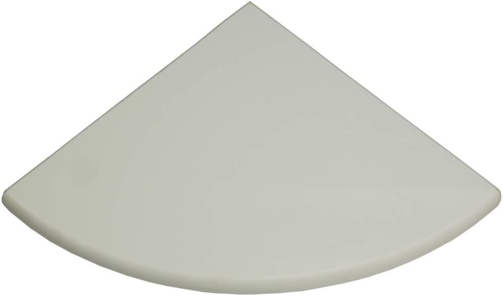 Premium Quality Pure White Marble Corner Shelf Polished 9'' (1) Pack of 2