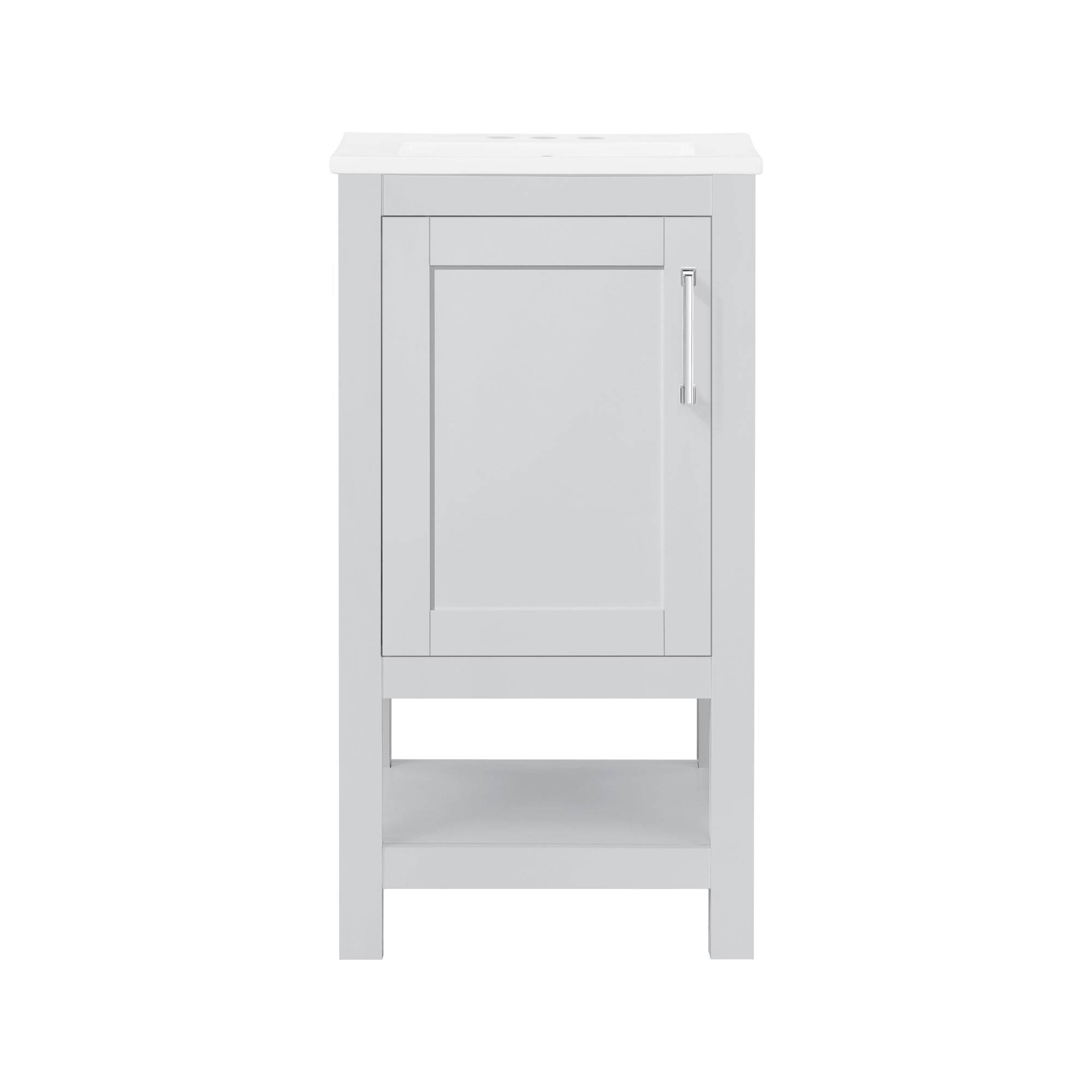 Ove Decors Vegas 18x22 Bathroom Vanity Top and Backslplash, Dove Grey