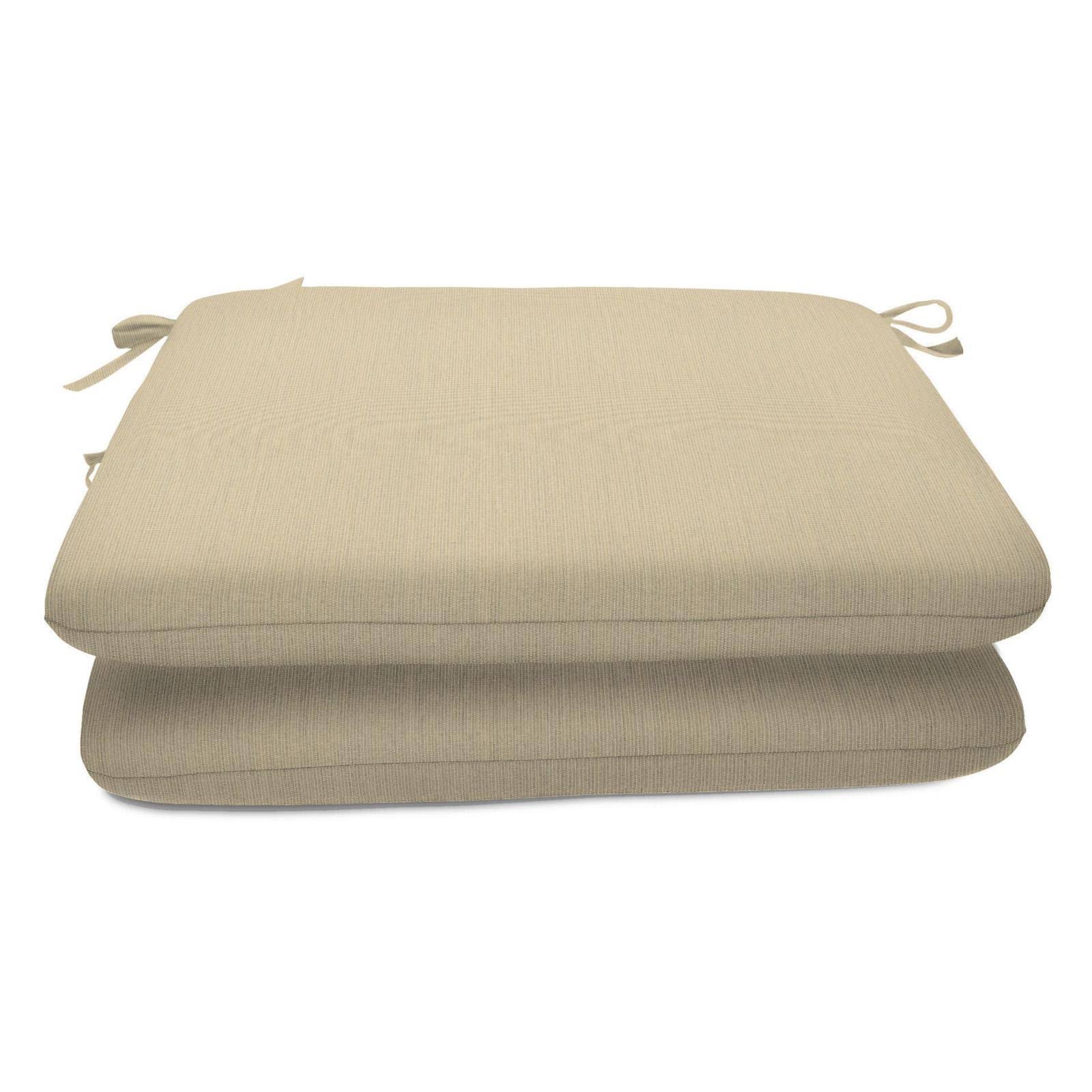 18 x 18 Sunbrella Seat Pad 2 Pack - 18x22W x 18x22D x 2.5x22H - Spectrum Sand