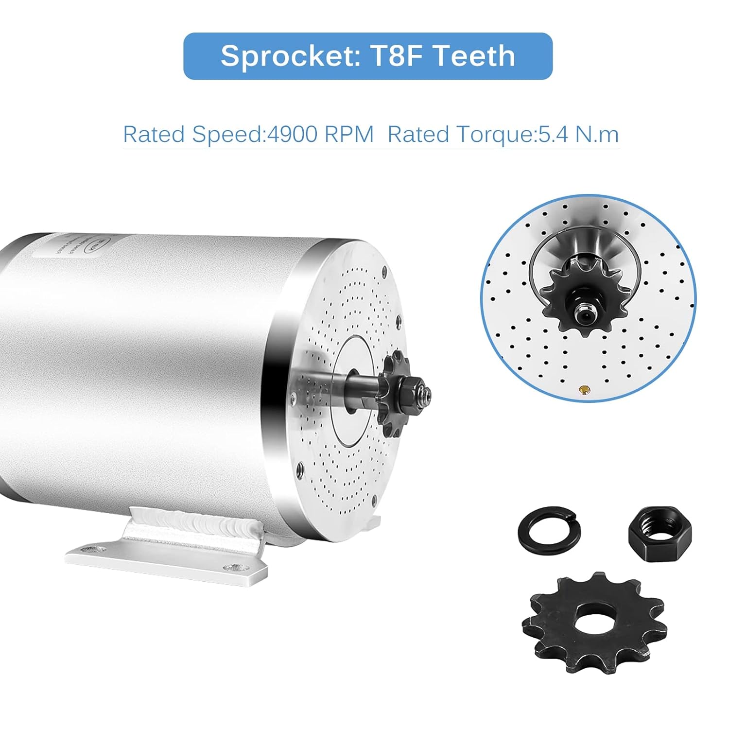 Electric Brushless DC Motor Kit 72V 3000W 4900RPM High Speed Electric Scooter Motor with Mounting Bracket for Go Karts E-Bike Motorcycle Mid Drive Motor 24 Mosfet 50A BLDC Controller