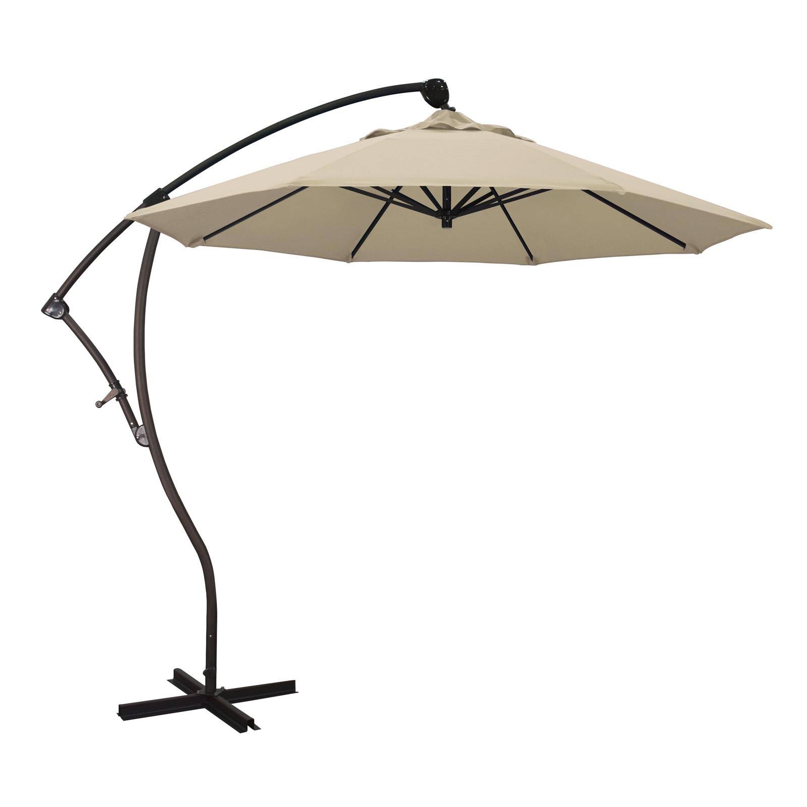 California Umbrella 9 ft. Pacifica Rotating Offset Umbrella Beige